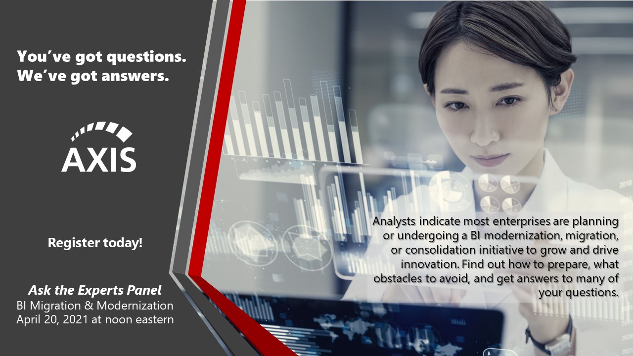 Live Ask the Expert Panel on BI Modernization