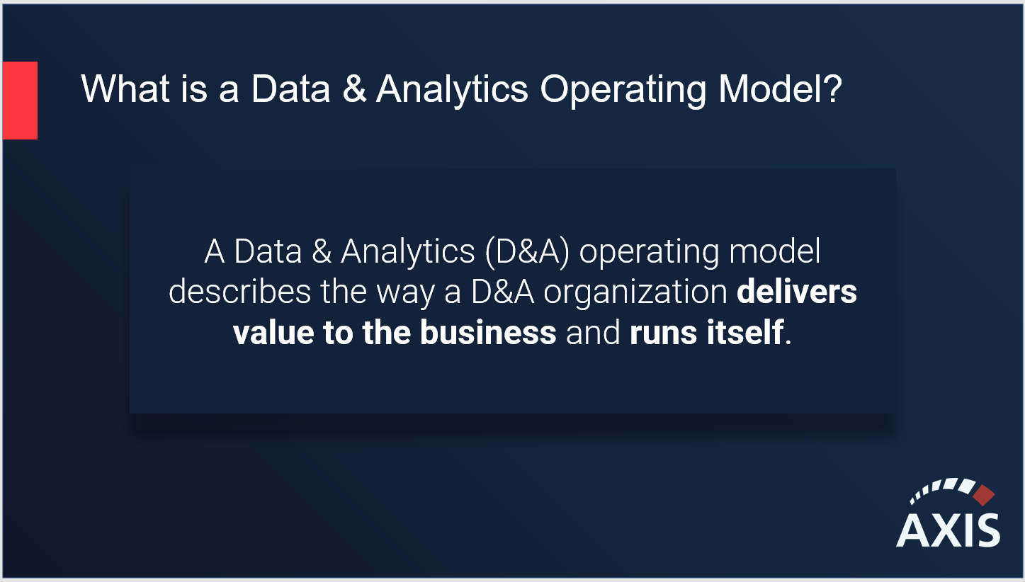 Why the Right Data & Analytics Operating Model Is a Competitive Necessity
